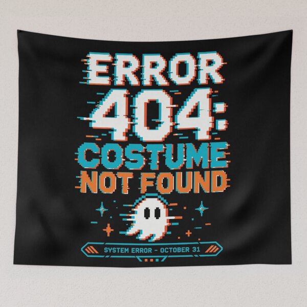Item preview, Error 404 Costume Not Found Halloween Ghost designed and sold by CrazySzoopWorld.
