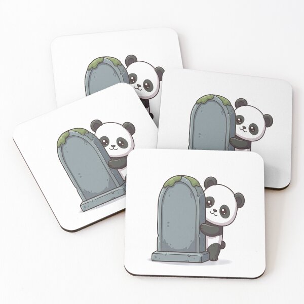 Item preview, Cute Panda Peeking Tombstone Halloween designed and sold by Ella_Sketch.