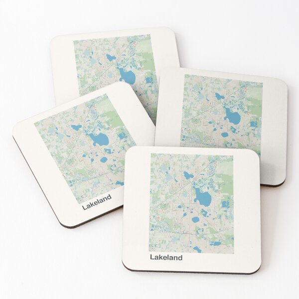 Item preview, Lakeland Minimalistic Map Art designed and sold by MapsNerd.