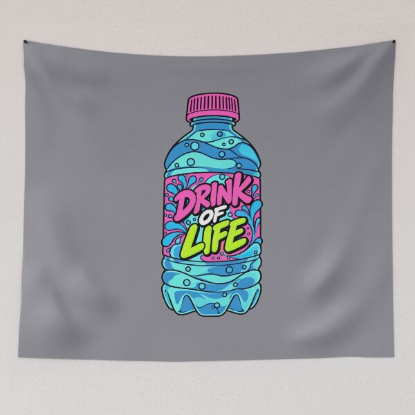 Item preview, Drink of Life – Colorful Water Bottle designed and sold by Aimetoi.