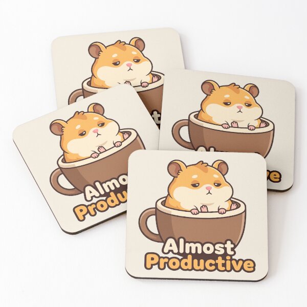 Item preview, Almost Productive Hamster in a Coffee Mug designed and sold by Rariks.