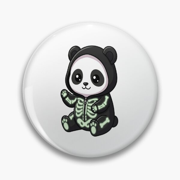 Item preview, Cute Skeleton Onesie Panda Waving designed and sold by Ella_Sketch.