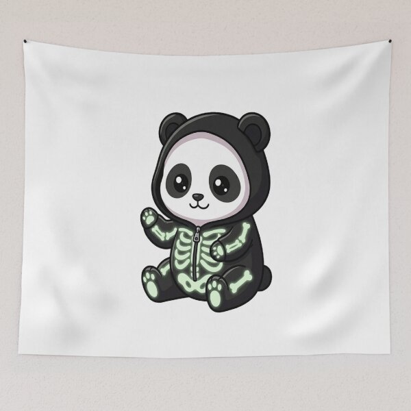 Item preview, Cute Skeleton Onesie Panda Waving designed and sold by Ella_Sketch.