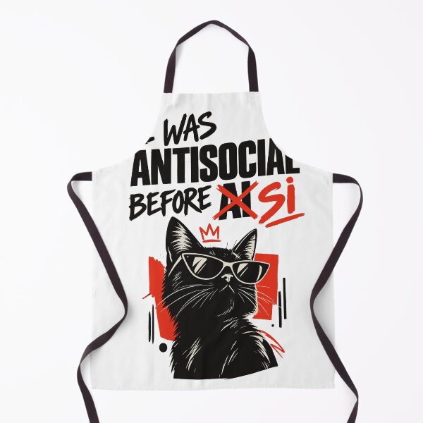 Item preview, Antisocial Before AI Cat: Funny Introvert Humor designed and sold by SimpleSova.