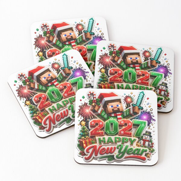 Item preview, Minecraft Happy New Year 2027 Gamer Design designed and sold by MargaretPolanco.