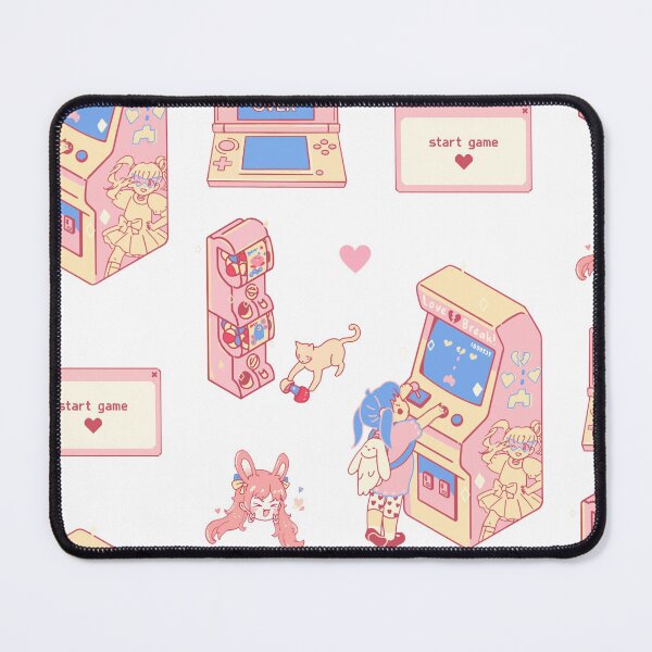 Item preview, Cute Pink Retro Gaming Arcade Sticker Sheet - Kawaii Gamer Girl DS Art designed and sold by DanisPixieArt.