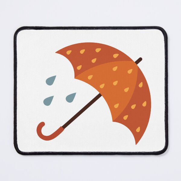 Item preview, Orange Rainy Umbrella Illustration designed and sold by BetweenForms.