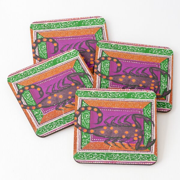 Item preview, Scorpio Zodiac Medieval Scorpion in Purple and Green designed and sold by Fani*.