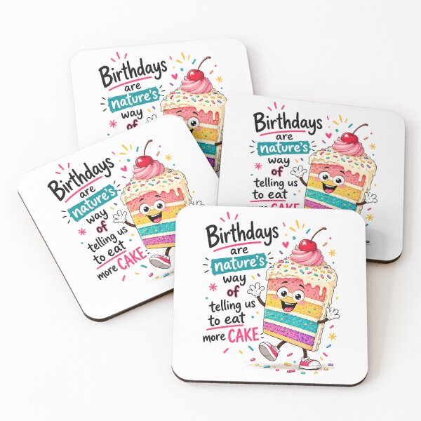 Item preview, Eat More Cake Birthday Card | Funny Colorful Cake Cartoon | Birthday Humor designed and sold by Aesthetic-Avenue.