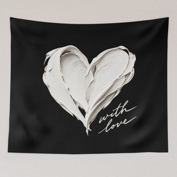 Item preview, Minimalist Impasto Heart – With Love, 3D Textured with Heart Art designed and sold by NucciCollective.
