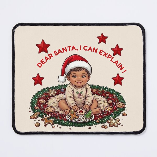 Item preview, Dear Santa I Can Explain Brown Skin Boy designed and sold by The-NOKU-Co.