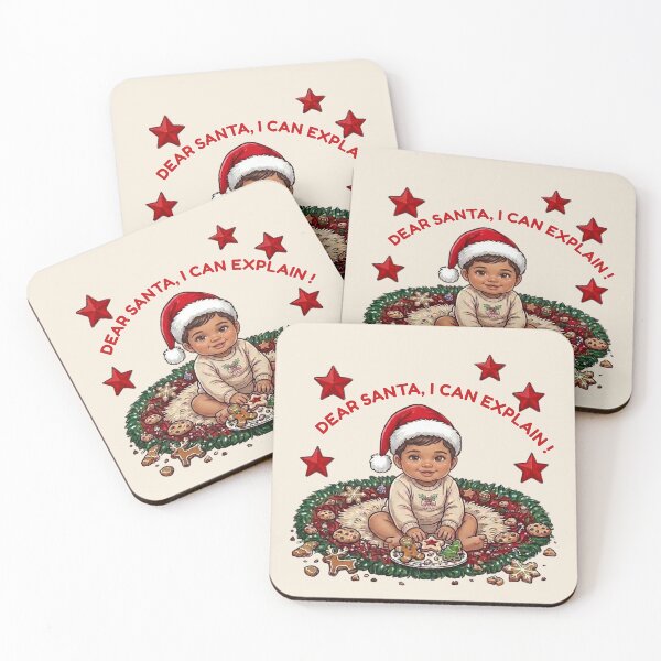 Item preview, Dear Santa I Can Explain Brown Skin Boy designed and sold by The-NOKU-Co.