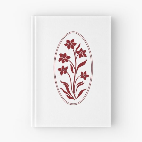 Item preview, Vintage Red Botanical Floral Motif in Oval Frame - 02 designed and sold by ivyysophia.