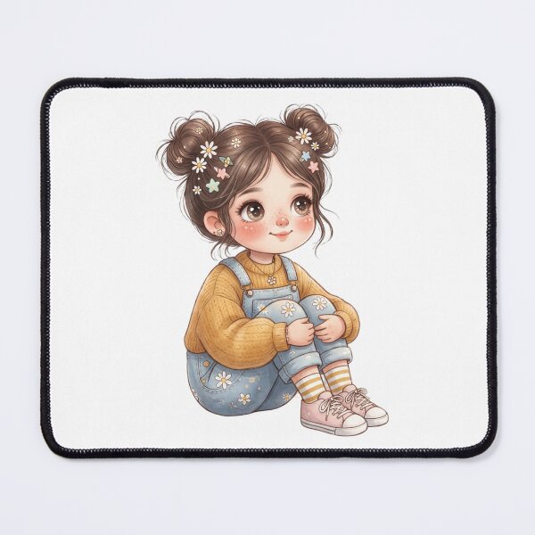Item preview, Daisy Dream Girl – Cute Whimsical Boho Floral Art designed and sold by PrintCreations9.