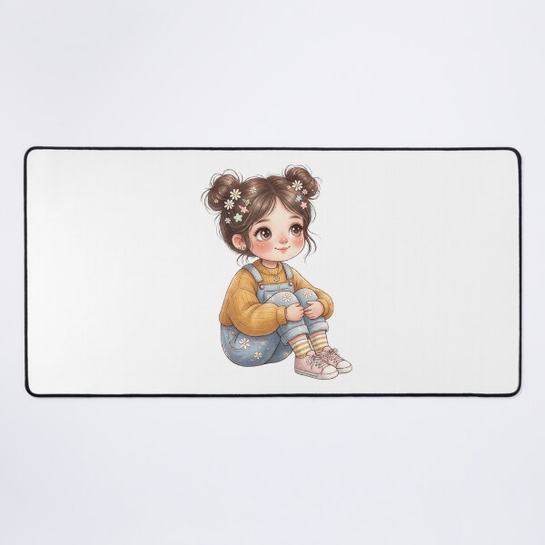 Item preview, Daisy Dream Girl – Cute Whimsical Boho Floral Art designed and sold by PrintCreations9.