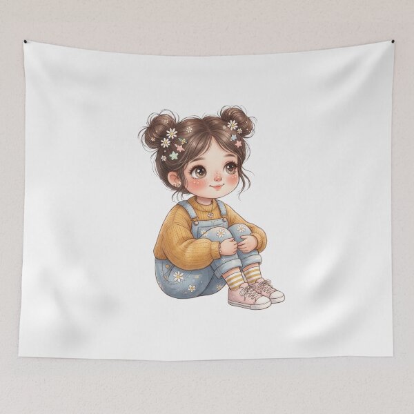Item preview, Daisy Dream Girl – Cute Whimsical Boho Floral Art designed and sold by PrintCreations9.