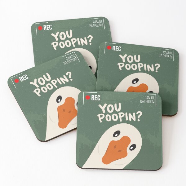 Item preview, Funny Goose Bathroom CCTV You Poopin Art designed and sold by artCreativeColony.