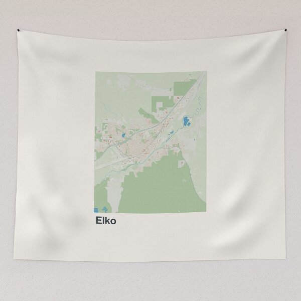 Item preview, Elko Minimalistic Map Art designed and sold by MapsNerd.