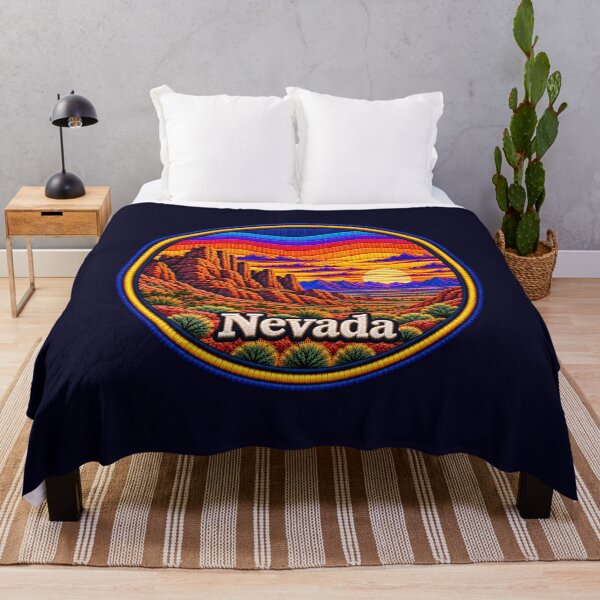 Item preview, Nevada Red Rock Embroidered Sunset Landscape designed and sold by Swanny's Custom T-shirt and Gift Designs.