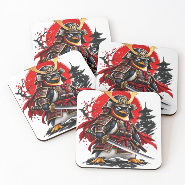 Item preview, Samurai Penguin Warrior – Japanese Ronin Warrior with Katana designed and sold by Rod7Shirts.