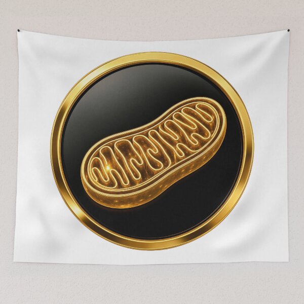 Item preview, Golden Mitochondrion | Luxury Gold Cell Biology Symbol designed and sold by simaso.