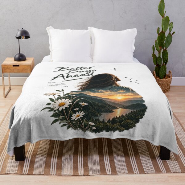 Item preview, Better Days Ahead – Mountain Sunset Nature Aesthetic designed and sold by Sujitmone.