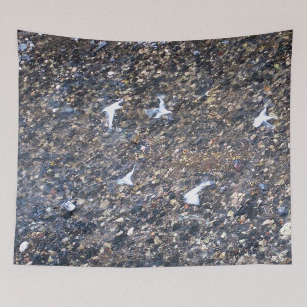 Item preview, Seagulls Flying Over Pebble Beach Portugal designed and sold by Marino4ka.
