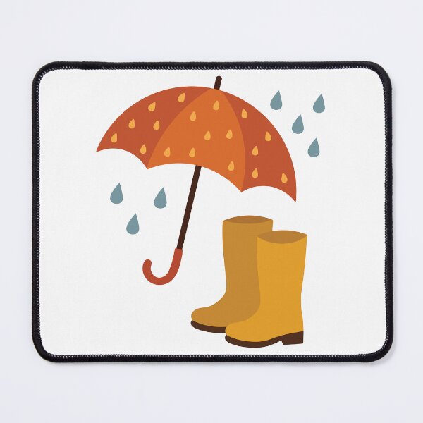 Item preview, Orange Rainy Umbrella Illustration designed and sold by BetweenForms.