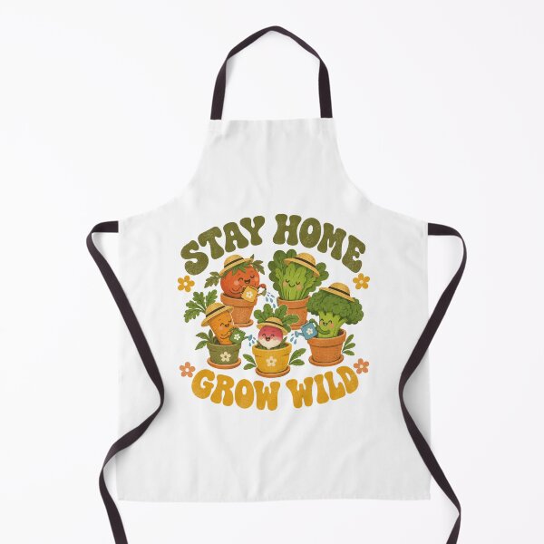 Item preview, Stay Home Grow Wild Cute Veggies Gardening 70s Retro Art designed and sold by Namphet.
