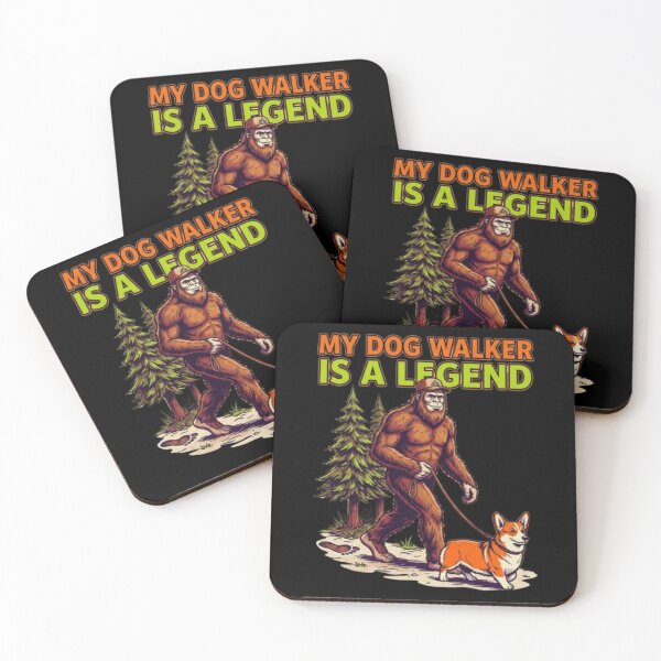 Item preview, Bigfoot Walking Dog Funny Sasquatch Corgi Cryptid Dog Lover Gift Outdoorsy Dog Mom Hiking Dog  designed and sold by FurRealStudioCo.