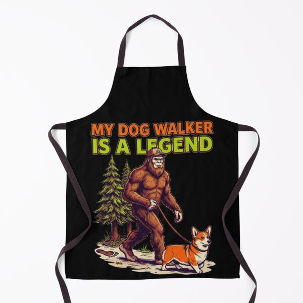 Item preview, Bigfoot Walking Dog Funny Sasquatch Corgi Cryptid Dog Lover Gift Outdoorsy Dog Mom Hiking Dog designed and sold by FurRealStudioCo.