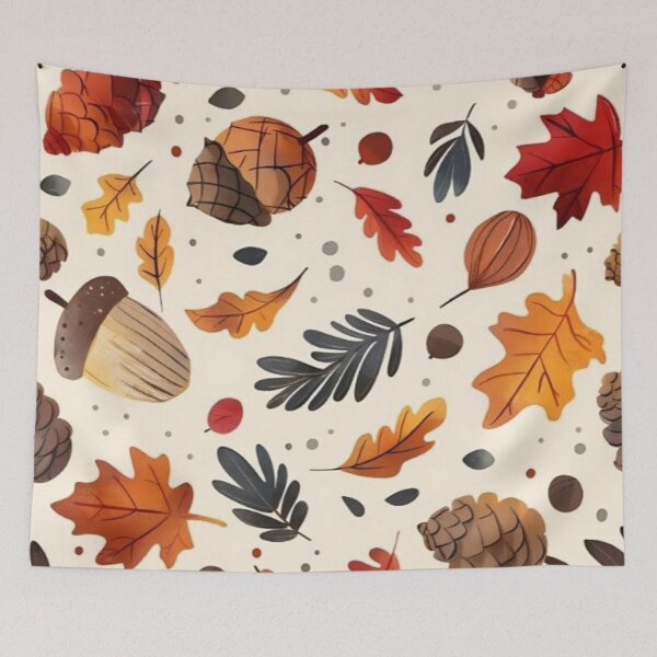 Item preview, Autumn Leaves and Acorns Seamless Pattern — Cozy Forest Fall Vector Background designed and sold by LYAN-STORE.