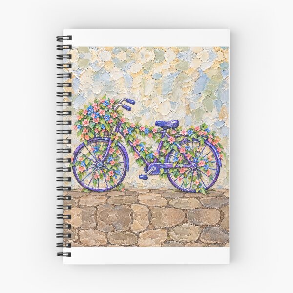 Item preview, Purple Floral Bicycle – Vintage Oil Painting Style  designed and sold by Enas Safi.