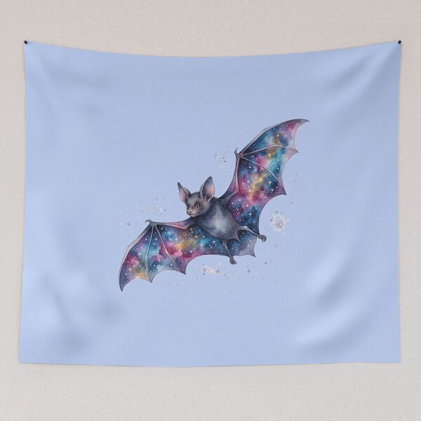Item preview, Cosmic Galaxy Flying Bat Halloween Art designed and sold by Fine-Arts-Lab.