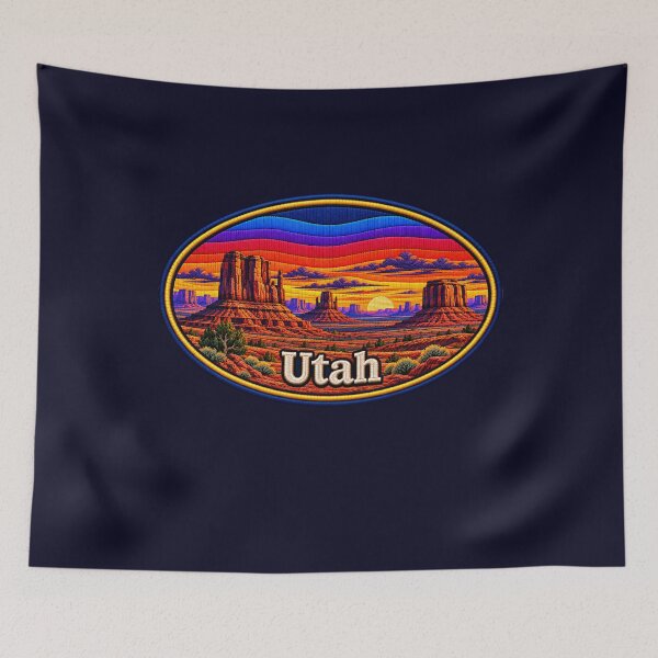 Item preview, Utah Monument Valley Embroidered Sunset designed and sold by Swanny's Custom T-shirt and Gift Designs.