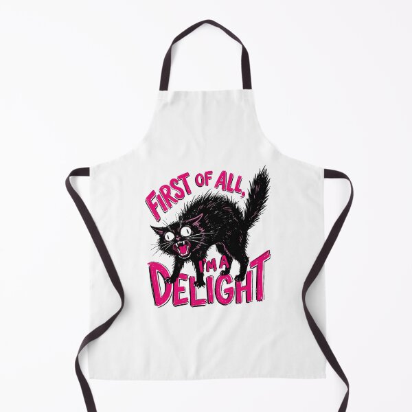 Item preview, First Of All I'm A Delight Roaring Black Cat Saying designed and sold by Designart68.