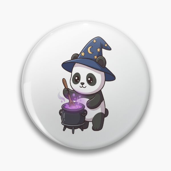 Item preview, Cute Wizard Panda Stirring Cauldron designed and sold by Ella_Sketch.