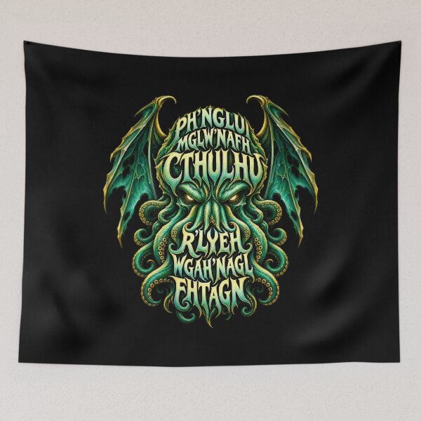 Item preview, H. P. Lovecraft: Emerald Cthulhu Chant designed and sold by Fenay Designs.