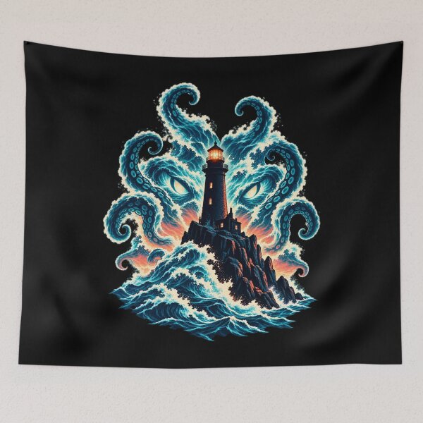 Item preview, H. P. Lovecraft: Lighthouse in the Tentacle Tide designed and sold by Fenay Designs.