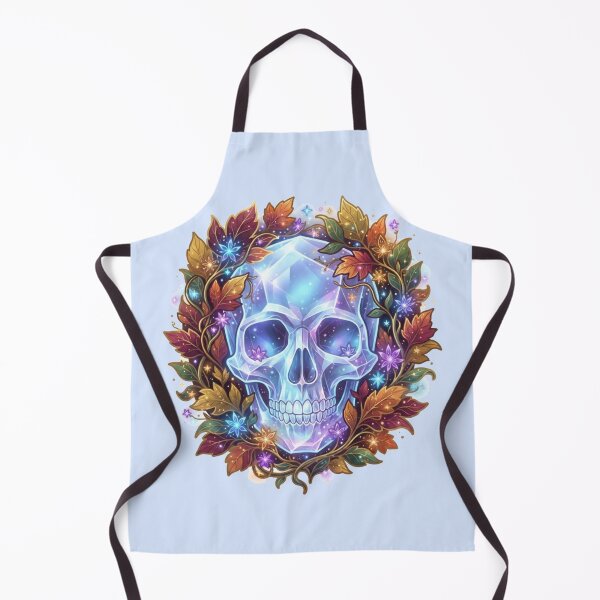 Item preview, Mystic Crystal Skull with Autumn Flowers Halloween Art designed and sold by Fine-Arts-Lab.