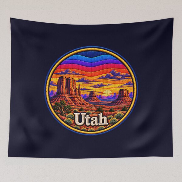 Item preview, Utah Monument Valley Embroidered Sunset designed and sold by Swanny's Custom T-shirt and Gift Designs.
