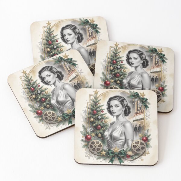 Item preview, Vintage Hollywood Christmas Glamour designed and sold by Dream Bloom Gallery.