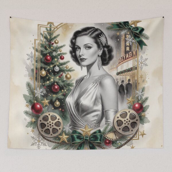 Item preview, Vintage Hollywood Christmas Glamour designed and sold by Dream Bloom Gallery.