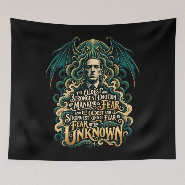 Item preview, H. P. Lovecraft: Fear of the Unknown Portrait designed and sold by Fenay Designs.