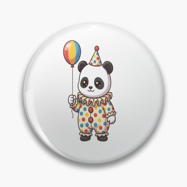 Item preview, Cute Clown Panda Balloon Halloween designed and sold by Ella_Sketch.