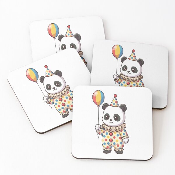 Item preview, Cute Clown Panda Balloon Halloween designed and sold by Ella_Sketch.