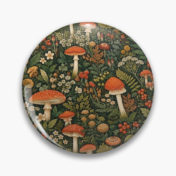 Item preview, Forest Picnic Mushroom Cherry Pattern designed and sold by Bawwe.