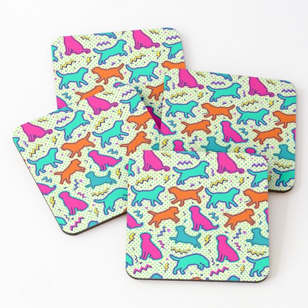 Item preview, Neon Retro Dog Pattern: 90s & Pop Art Style designed and sold by Goodthingstree.