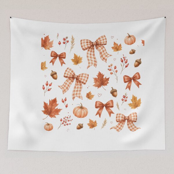 Item preview, Autumn Gingham Bow Pumpkin Pattern designed and sold by MOSIDRIP™.