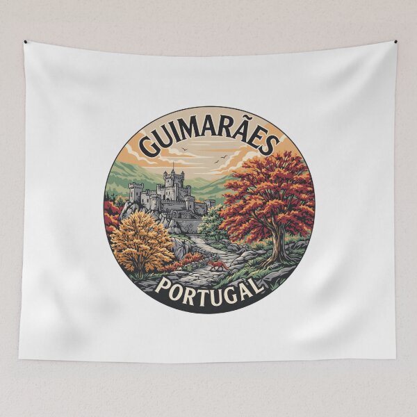 Item preview, Guimarães Portugal: Medieval Castle, Autumn Forest and Fox designed and sold by CircinusStore.